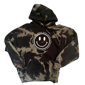New Hand Painted Tie Dye Hoodies with Happy Face