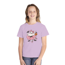 Load image into Gallery viewer, Kids Halloween Ghost Ballerina T‑Shirt — Cute Pumpkin &amp; Bat Costume Tee