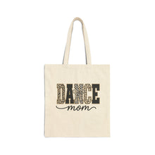 Load image into Gallery viewer, Dance Mom Canvas Tote Bag — Leopard Print "DANCE Mom" Design