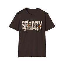 Load image into Gallery viewer, Spooky Skeleton Halloween Full Length T-Shirt