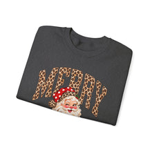 Load image into Gallery viewer, Merry Leopard Santa Crewneck Sweatshirt