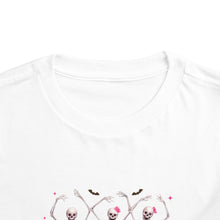Load image into Gallery viewer, Toddler Tee - Pink Ballerina Skeletons Dance Graphic