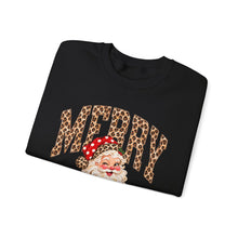 Load image into Gallery viewer, Merry Leopard Santa Crewneck Sweatshirt