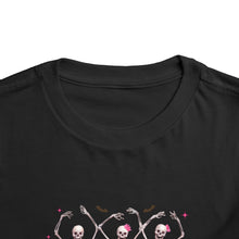 Load image into Gallery viewer, Toddler Tee - Pink Ballerina Skeletons Dance Graphic
