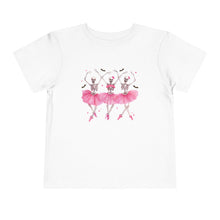 Load image into Gallery viewer, Toddler Tee - Pink Ballerina Skeletons Dance Graphic