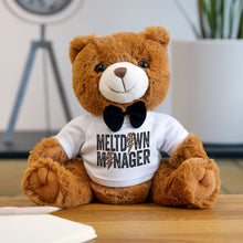 Load image into Gallery viewer, Meltdown Manager Plush Bear – Dance Competition Comfort Buddy