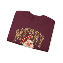 Load image into Gallery viewer, Merry Leopard Santa Crewneck Sweatshirt