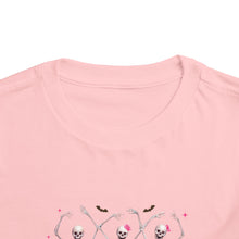 Load image into Gallery viewer, Toddler Tee - Pink Ballerina Skeletons Dance Graphic