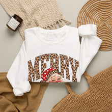 Load image into Gallery viewer, Merry Leopard Santa Crewneck Sweatshirt