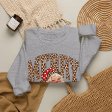Load image into Gallery viewer, Merry Leopard Santa Crewneck Sweatshirt