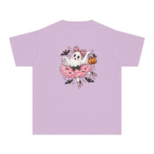 Load image into Gallery viewer, Kids Halloween Ghost Ballerina T‑Shirt — Cute Pumpkin &amp; Bat Costume Tee
