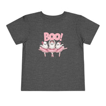 Load image into Gallery viewer, Pink 'BOO!' Ghost Trio toddler tee | Cute Halloween kids shirt