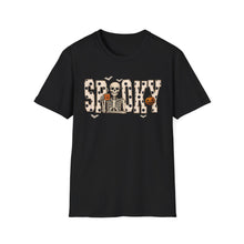 Load image into Gallery viewer, Spooky Skeleton Halloween Full Length T-Shirt