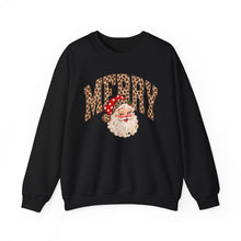 Load image into Gallery viewer, Merry Leopard Santa Crewneck Sweatshirt