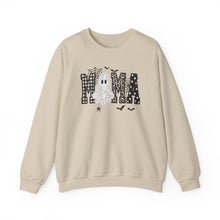 Load image into Gallery viewer, Mama Halloween ghost sweatshirt | Spooky Mama crewneck, spiderweb bats