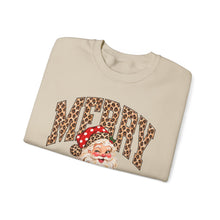 Load image into Gallery viewer, Merry Leopard Santa Crewneck Sweatshirt