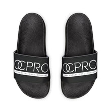 Load image into Gallery viewer, OCPRO Youth Slide Sandals — Black Removable-Strap Pool Slides