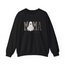 Load image into Gallery viewer, Mama Halloween ghost sweatshirt | Spooky Mama crewneck, spiderweb bats