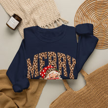 Load image into Gallery viewer, Merry Leopard Santa Crewneck Sweatshirt
