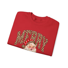 Load image into Gallery viewer, Merry Leopard Santa Crewneck Sweatshirt