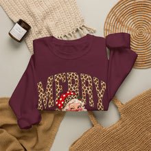 Load image into Gallery viewer, Merry Leopard Santa Crewneck Sweatshirt