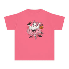 Load image into Gallery viewer, Kids Halloween Ghost Ballerina T‑Shirt — Cute Pumpkin &amp; Bat Costume Tee