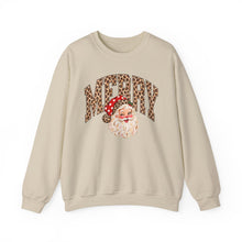 Load image into Gallery viewer, Merry Leopard Santa Crewneck Sweatshirt