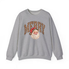 Load image into Gallery viewer, Merry Leopard Santa Crewneck Sweatshirt