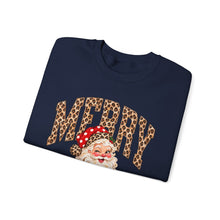 Load image into Gallery viewer, Merry Leopard Santa Crewneck Sweatshirt