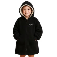 Load image into Gallery viewer, New Custom Embroidered Plush Zip Up Blanket Hoodie
