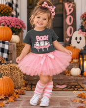 Load image into Gallery viewer, Pink 'BOO!' Ghost Trio toddler tee | Cute Halloween kids shirt