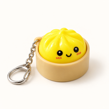 Load image into Gallery viewer, Cute Kawaii Dumpling Fidget Toys Mechanical Switch Clicker Light Up Dim Sum Bao Bun Keychain Stress Relief For Backpack Adults