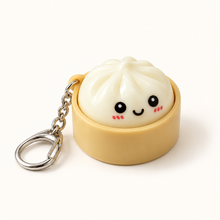 Load image into Gallery viewer, Cute Kawaii Dumpling Fidget Toys Mechanical Switch Clicker Light Up Dim Sum Bao Bun Keychain Stress Relief For Backpack Adults
