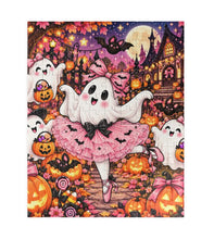 Load image into Gallery viewer, Cute Pink Ghosts &amp; Pumpkin Puzzle