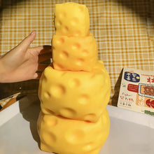 Load image into Gallery viewer, Squishy Square Cheese Squeeze Toys Slow Rebound Push Stress Relief Sensory Toy Soft Butter Cheese Fidget Toy Christmas Present