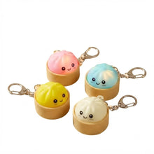 Load image into Gallery viewer, Cute Kawaii Dumpling Fidget Toys Mechanical Switch Clicker Light Up Dim Sum Bao Bun Keychain Stress Relief For Backpack Adults