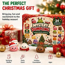 Load image into Gallery viewer, Christmas Dumpling Squishy Advent Calendar 24 Days Countdown Mystery Surprise Dumpling Anxiety Relief Slow Rising Decompression