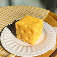 Load image into Gallery viewer, Squishy Square Cheese Squeeze Toys Slow Rebound Push Stress Relief Sensory Toy Soft Butter Cheese Fidget Toy Christmas Present