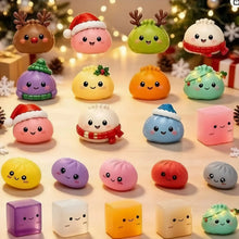 Load image into Gallery viewer, Christmas Dumpling Squishy Advent Calendar 24 Days Countdown Mystery Surprise Dumpling Anxiety Relief Slow Rising Decompression