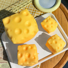 Load image into Gallery viewer, Squishy Square Cheese Squeeze Toys Slow Rebound Push Stress Relief Sensory Toy Soft Butter Cheese Fidget Toy Christmas Present