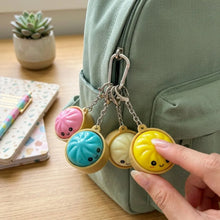 Load image into Gallery viewer, Cute Kawaii Dumpling Fidget Toys Mechanical Switch Clicker Light Up Dim Sum Bao Bun Keychain Stress Relief For Backpack Adults