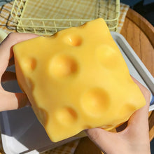 Load image into Gallery viewer, Squishy Square Cheese Squeeze Toys Slow Rebound Push Stress Relief Sensory Toy Soft Butter Cheese Fidget Toy Christmas Present