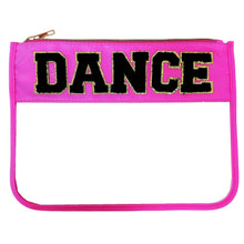 Load image into Gallery viewer, Dealkion Dance Bag Clear Makeup Chenille Letter Bag Stuff Preppy Gifts Dance Competition Must Haves Dance Teacher Gifts Accessories Bag Cosmetic Toiletry Zipper Pouch for Women Girls