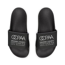 Load image into Gallery viewer, OCPAA Youth Slide Sandals — Removable Strap Black Comfort Slides