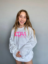 Load image into Gallery viewer, New White Crewneck with Neon Logo